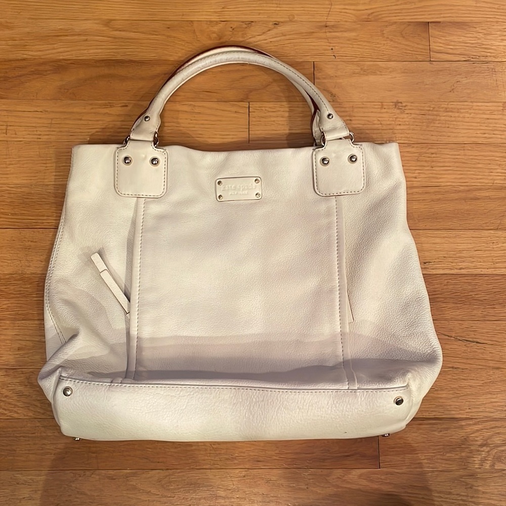 White Kate Spade leather handbag